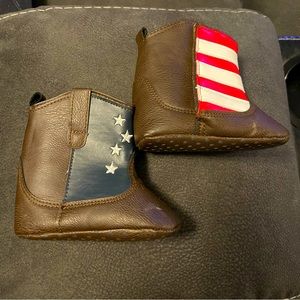 Infant cowboy boot crib shoes